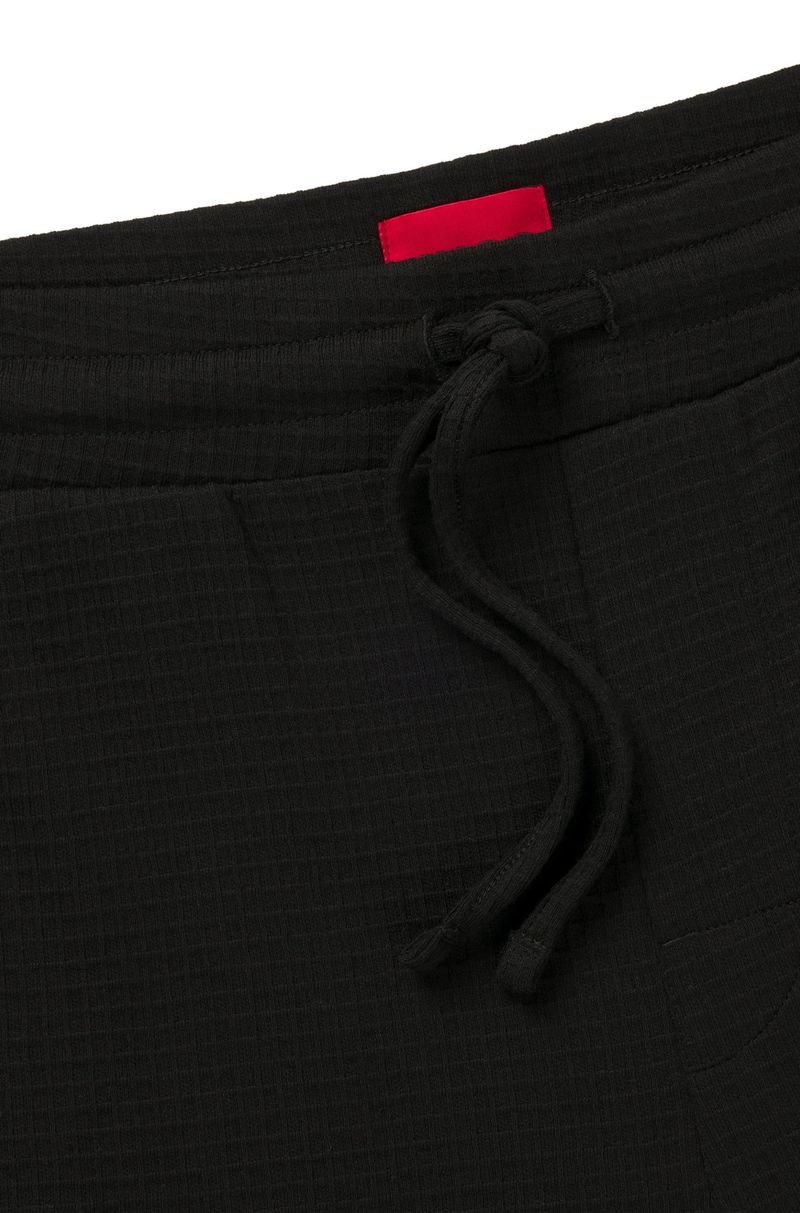 Shorts De Pijama Estruturados Em Waffle Com Logo Bordado