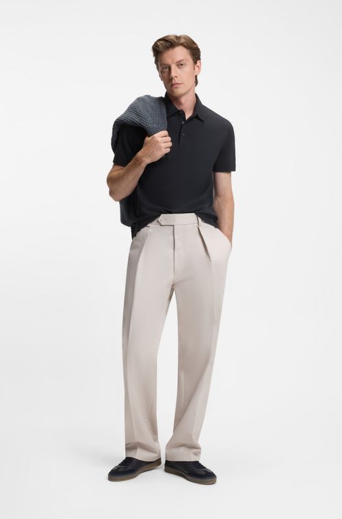 Polo Beckham X Boss Em Algodão E Seda