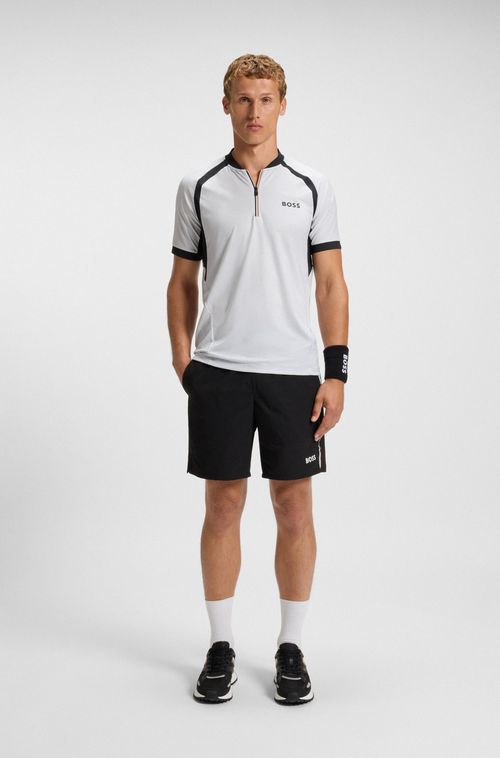 Polo De Ajuste Slim Em Malha Com Fecho De Correr