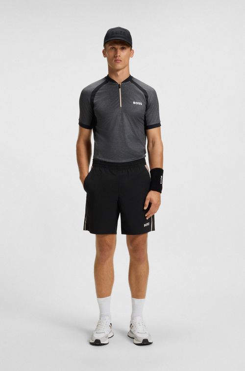 Polo De Ajuste Slim Em Malha Com Fecho De Correr