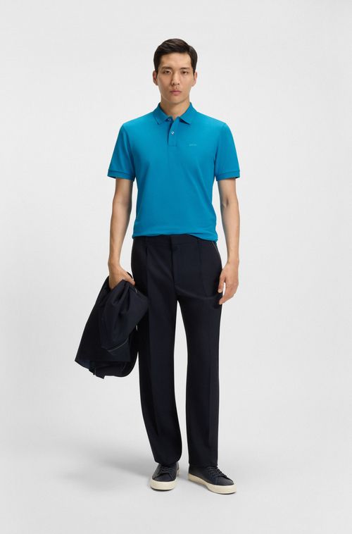 Polo Pallas Em Algodão Piqué Com Detalhes De Logo