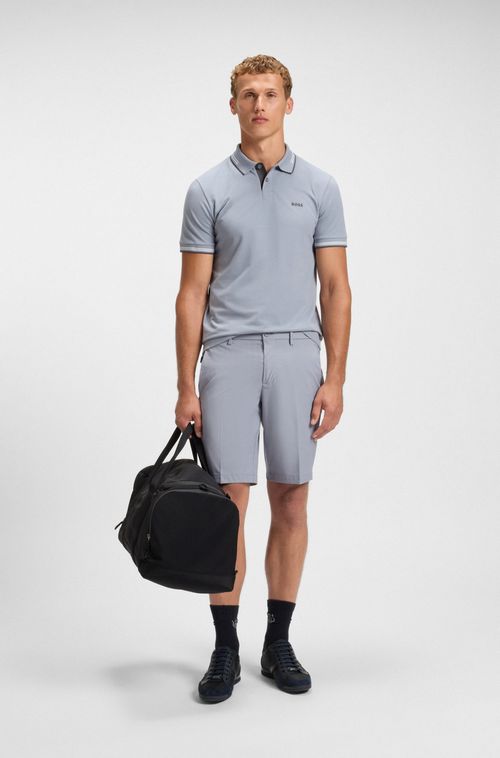 Shorts Repelente À Água Com Acabamento