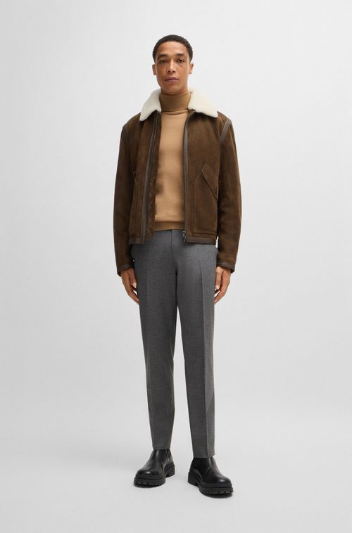 Sueter De Gola Alta Slim Fit Em Lã Virgem