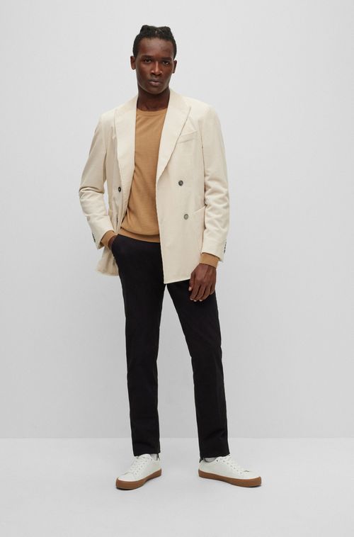 Suéter Slim-Fit Em Lã Virgem Bege