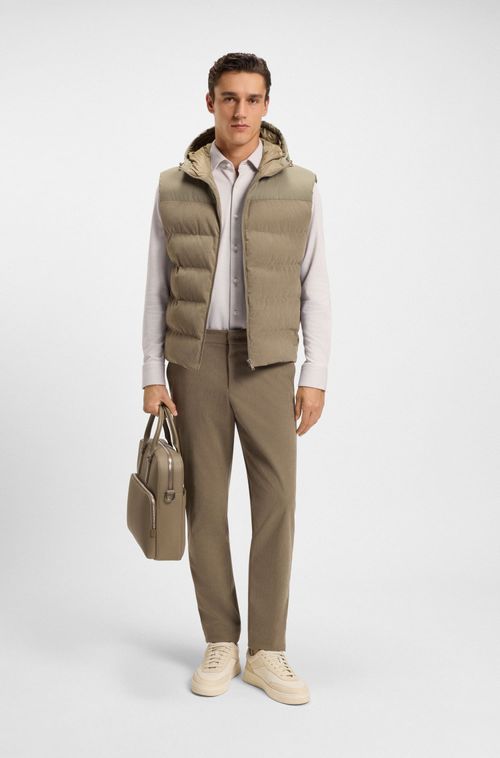 Camisa De Ajuste Slim Em Algodão