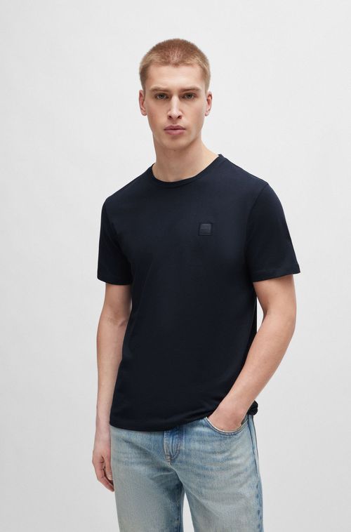 Camiseta De Algodão Com Emblema De Logo