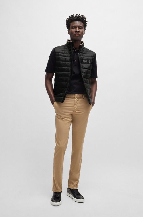 Colete Puffer Repelente À Água Com Fita De Logo 3D