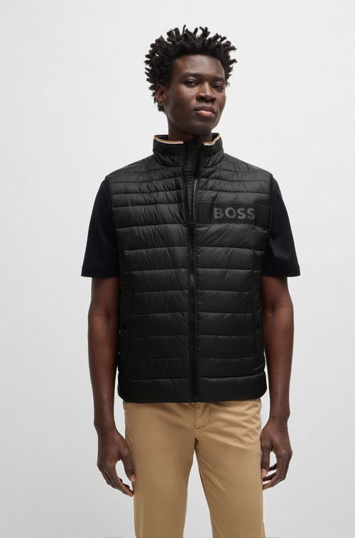 Colete Puffer Repelente À Água Com Fita De Logo 3D