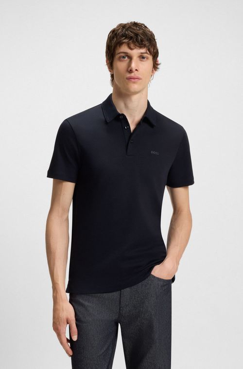 Camisa Polo Slim Fit Em Algodão Orgânico Com Logo