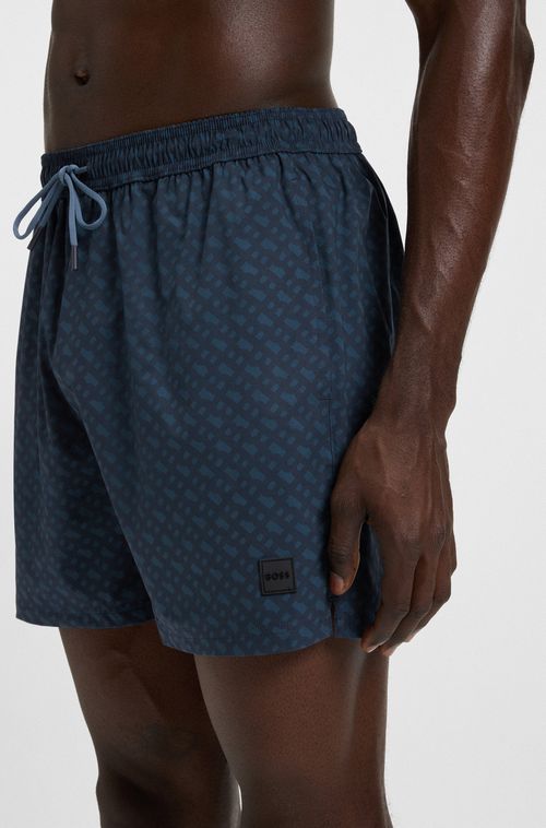 Shorts De Banho Com Logo E Monograma Degradé