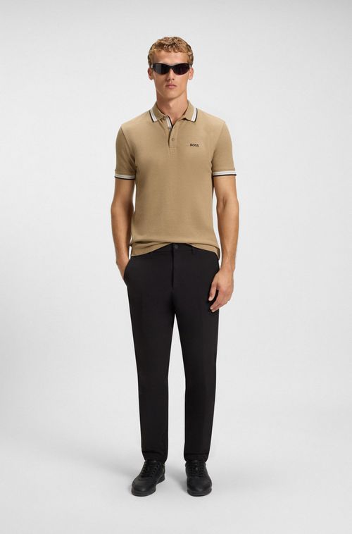 Polo Paddy Em Piqué De Algodão Com Logo