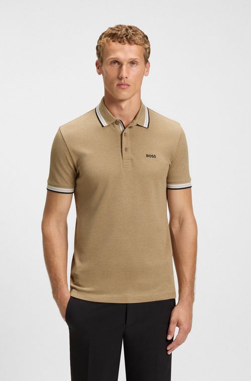 Polo Paddy Em Piqué De Algodão Com Logo