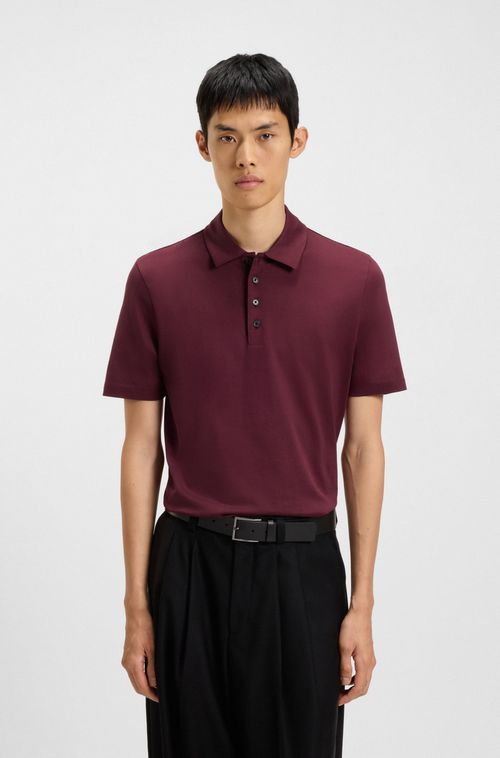 Polo Slim-Fit Em Algodão Mercerizado