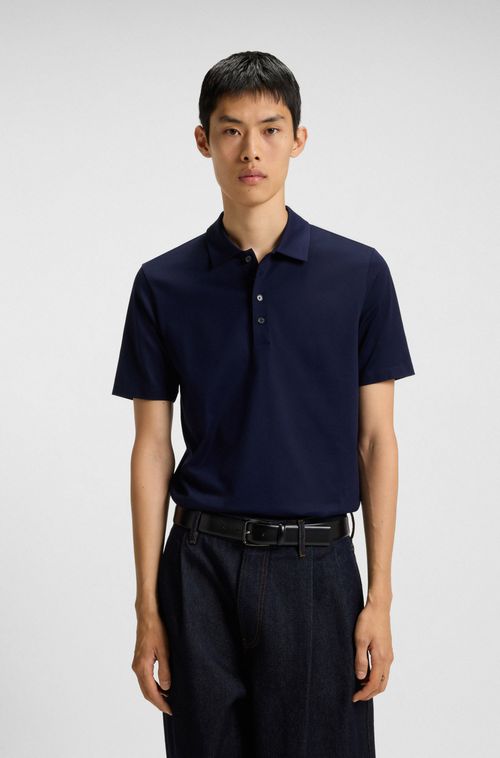 Polo De Modelagem Slim Em Algodão Mercerizado