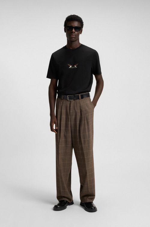 Camiseta Em Jersey De Algodão Com Logo Bordado