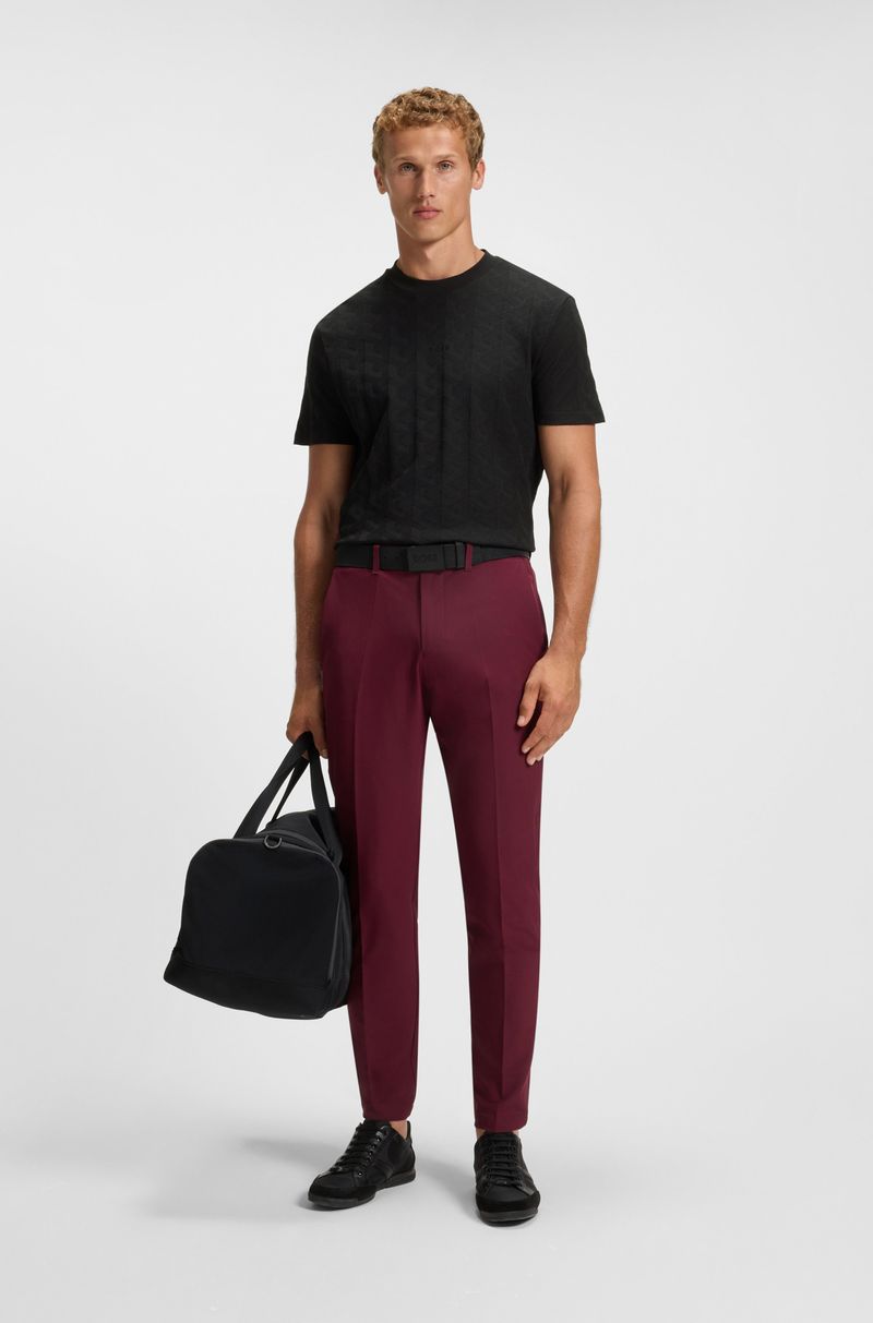 Camiseta De Algodão Com Padrão Jacquard