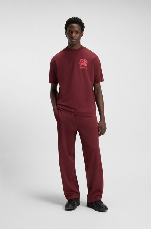 Camiseta HUGO X Racing Bulls Com Logo Lateral Azul