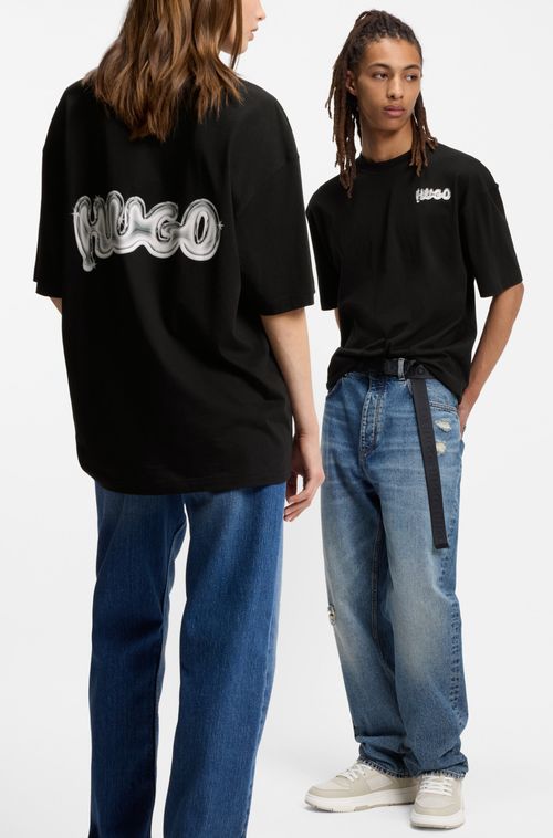 Camiseta Em Algodão Com Estampa De Logo