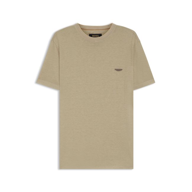 Camiseta BOSS X Aston Martin Com Logo Em Nobuck