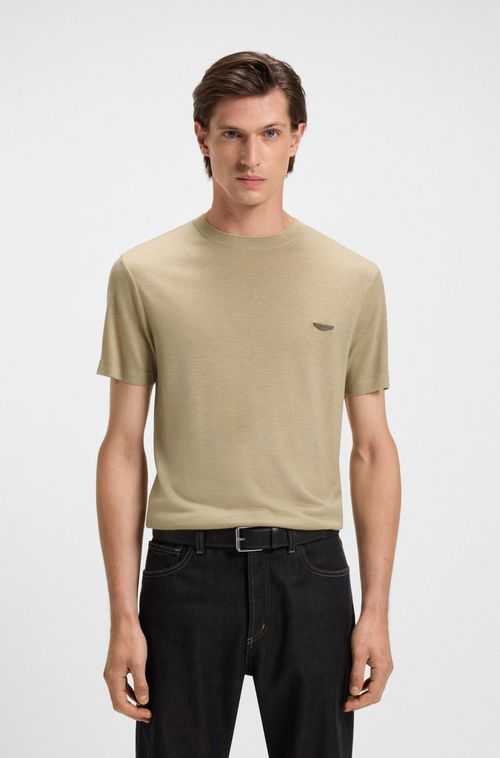 Camiseta BOSS X Aston Martin Com Logo Em Nobuck