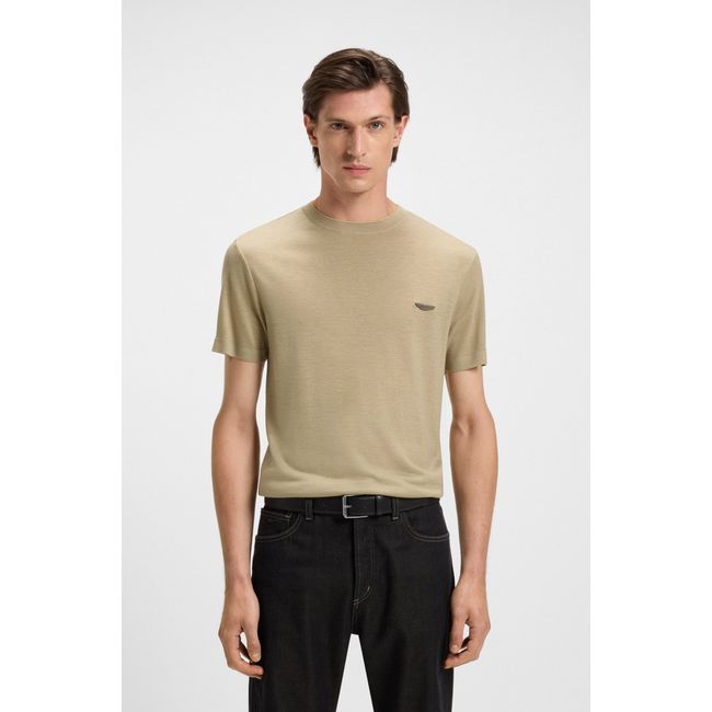 Camiseta BOSS X Aston Martin Com Logo Em Nobuck