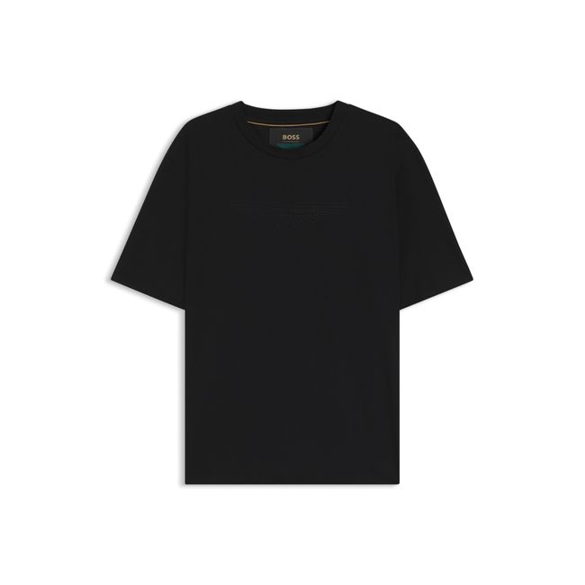 Camiseta BOSS X Aston Martin Com Logo Em Relevo