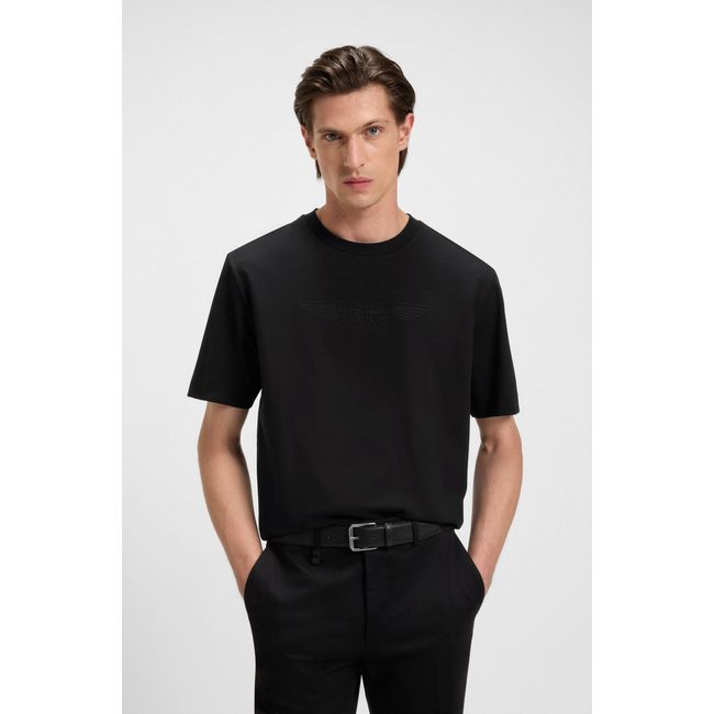 Camiseta BOSS X Aston Martin Com Logo Em Relevo