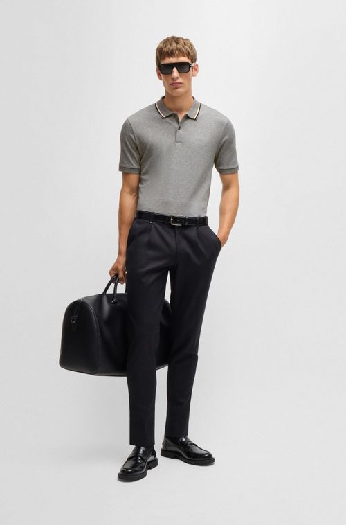 Polo De Ajuste Slim Em Algodão