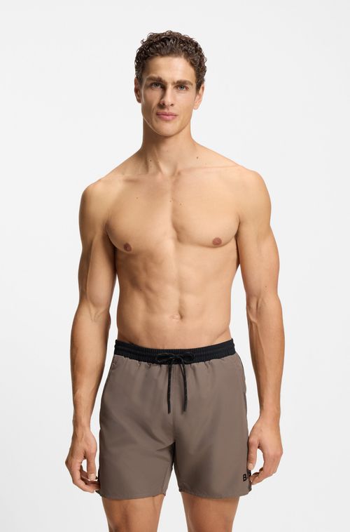Shorts De Banho Com Detalhes Contrastantes