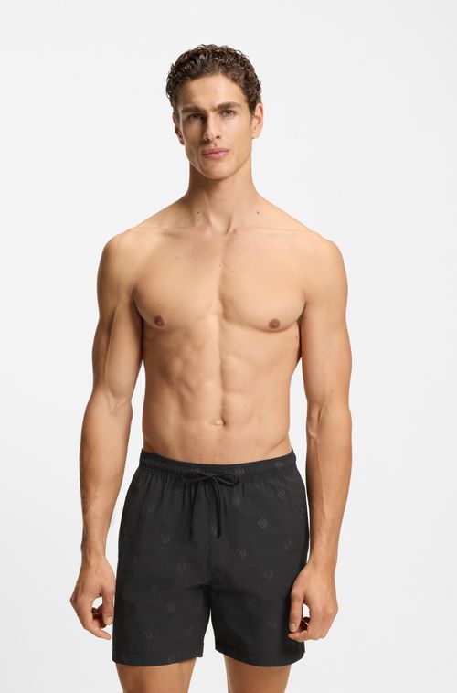 Shorts De Banho Com Monogramas Double B