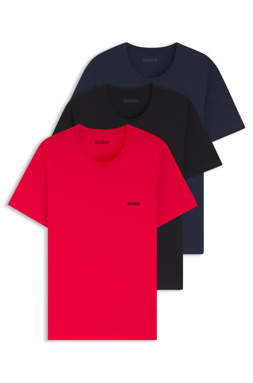Pack De Três Camisetas Em Jersey De Algodão