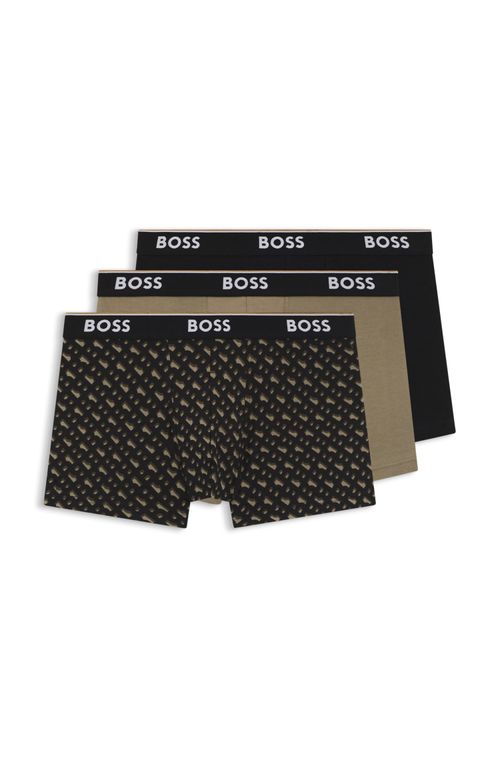 Pack De Três Cuecas De Algodão Elástico