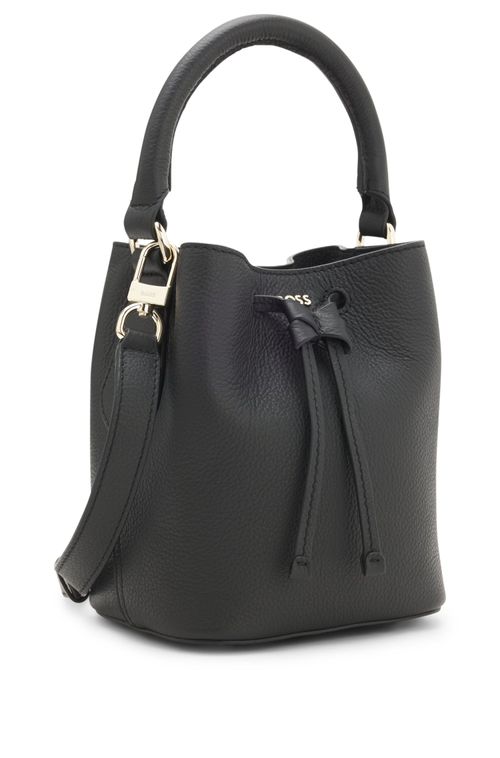 Bolsa Bucket Em Couro Com Letras Do Logo