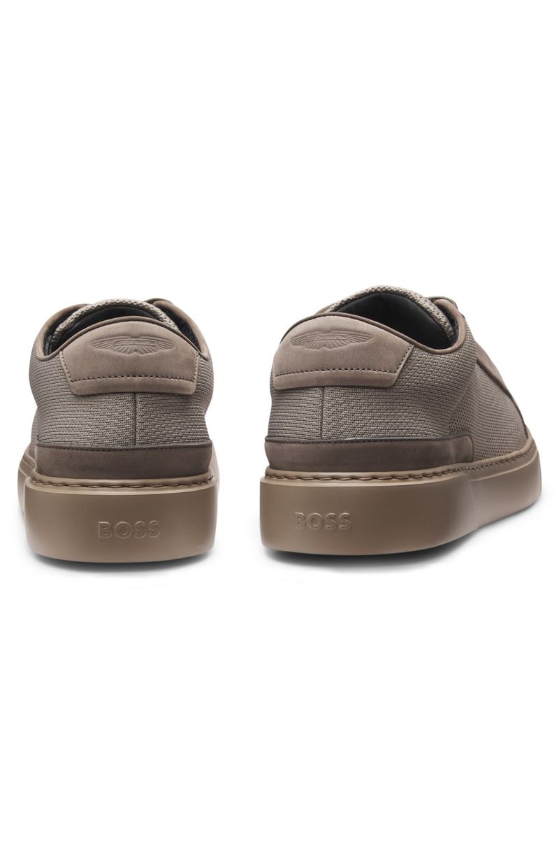 Tênis BOSS x ASTON MARTIN Com Detalhes Em Couro