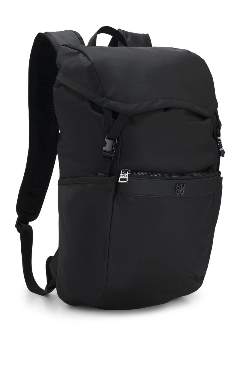 Mochila Em Sarja Com Logo Sobreposto