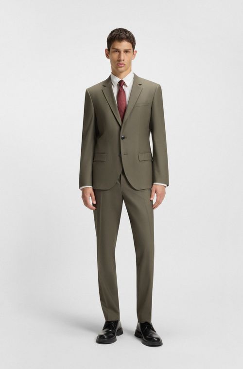 Camisa De Ajuste Slim Em Algodão Elástico