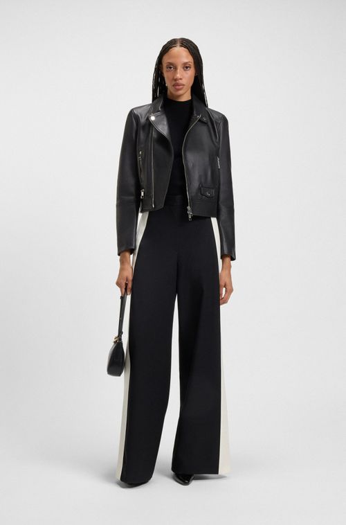 Casaco Biker Em Couro Suave