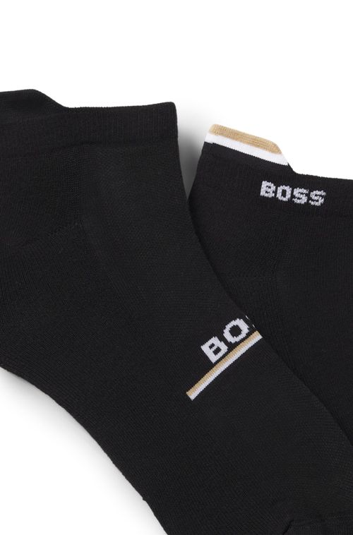 Pack De Dois Pares De Meias De Cano Baixo Com Logos
