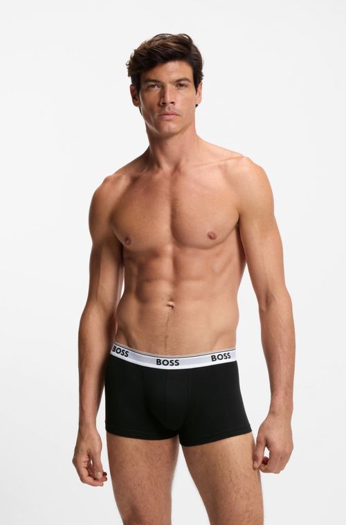 Pack De Três Cuecas De Algodão Elástico