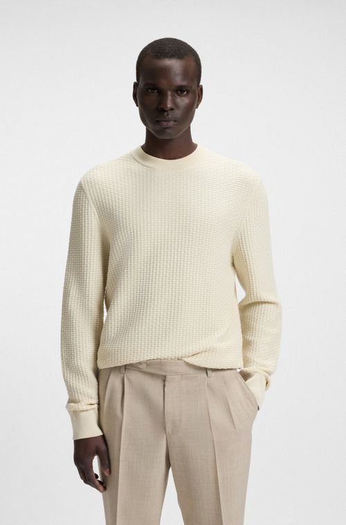 Moletom Em Algodão Com Estrutura Em Malha