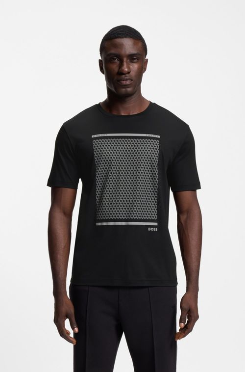 Camiseta De Algodão Mercerizado Com Estampa