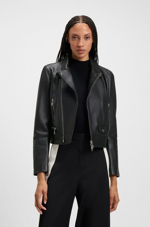 Casaco Biker Em Couro Suave
