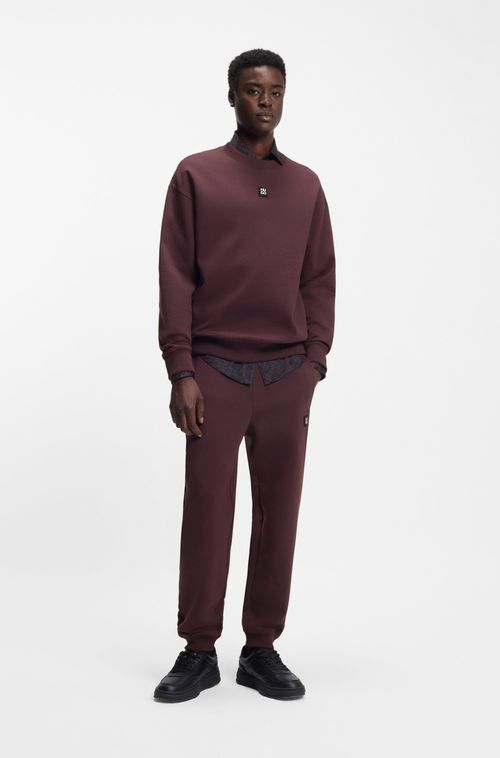 Calças De Moletom Em Algodão Com Logo Sobreposto