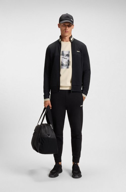 Moletom Com Fecho Em Mistura De Algodão