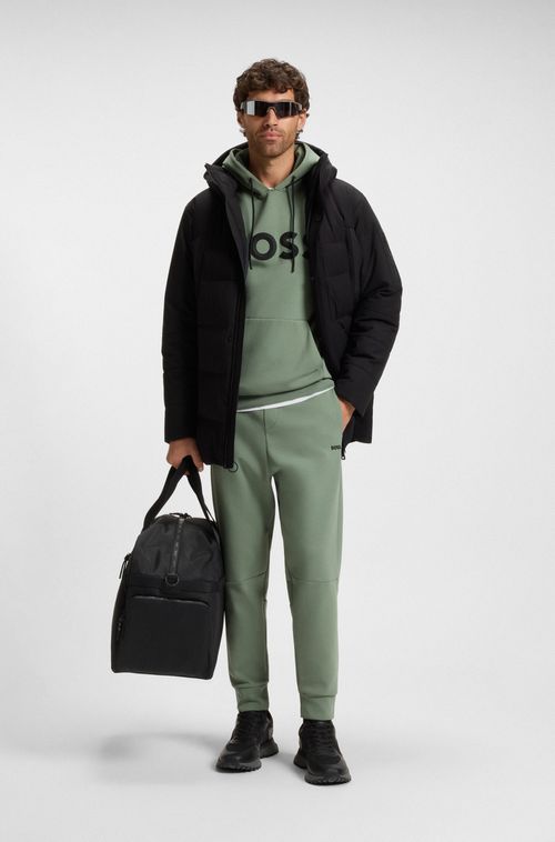 Calças De Treino Em Algodão Com Riscas No Corte