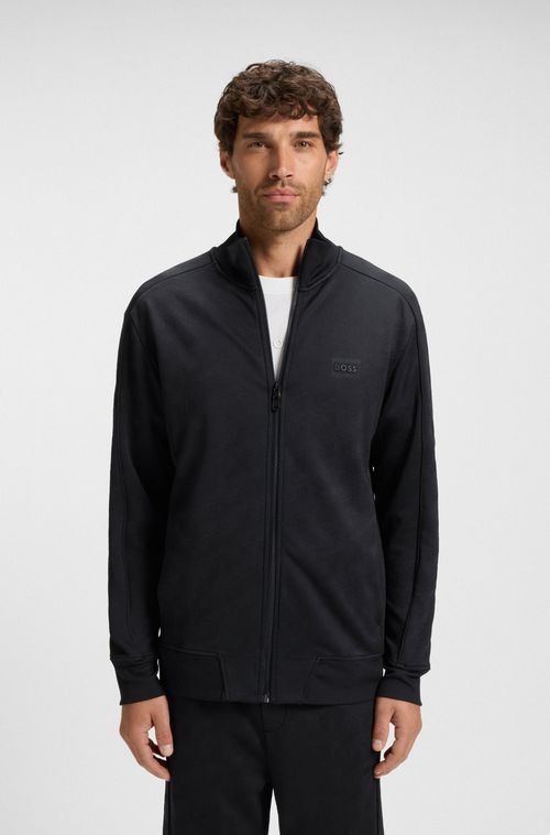Moletom Com Fecho De Ajuste Regular Com Jacquard Acolchoado