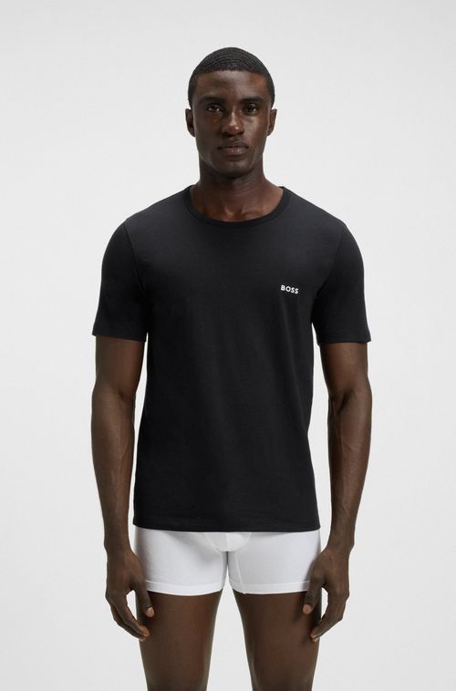 Pack De Três Camisetas Em Algodão Com Logo Bordado