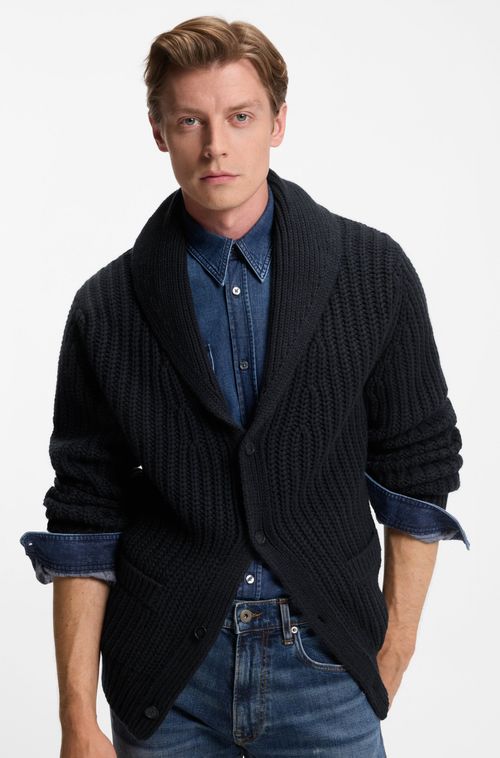 Cardigan BECKHAM X BOSS De Ajuste Descontraído Em Lã