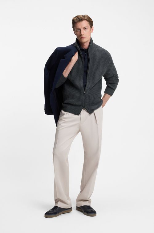 Cardigan BECKHAM X BOSS Em Lã Com Fecho