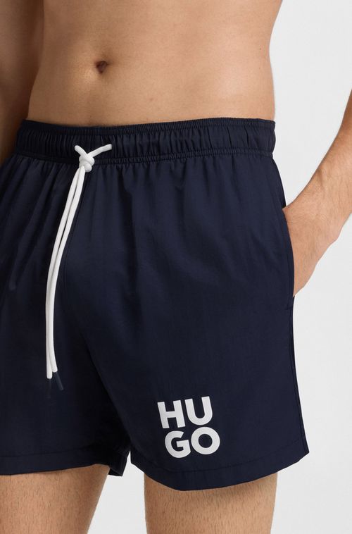 Shorts De Banho Com Estampado De Logo Sobreposto
